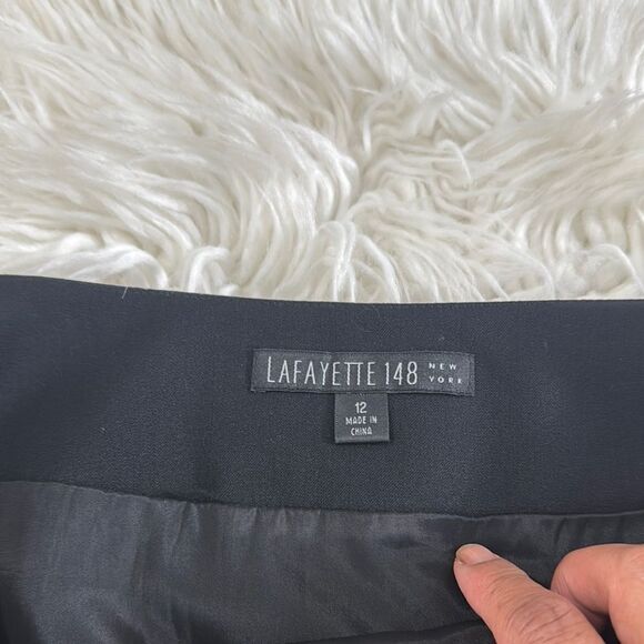 LAFAYETTE 148 New York Elegant Black Women's Skirt size 12 - Picture 6 of 11